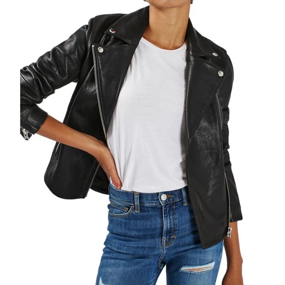 Topshop Jackets & Blazers - Topshop genuine leather jacket